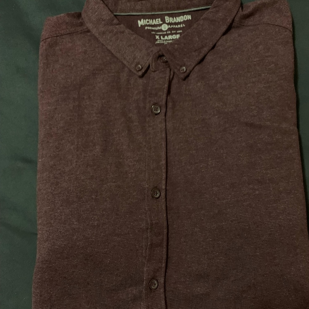 DEEP PURPLE BUTTON DOWN SHIRT